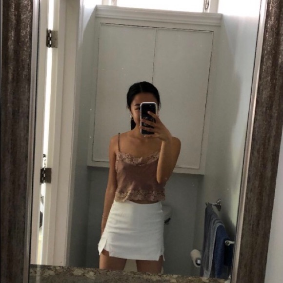 SOLD White Mini Skort - Picture 4 of 5